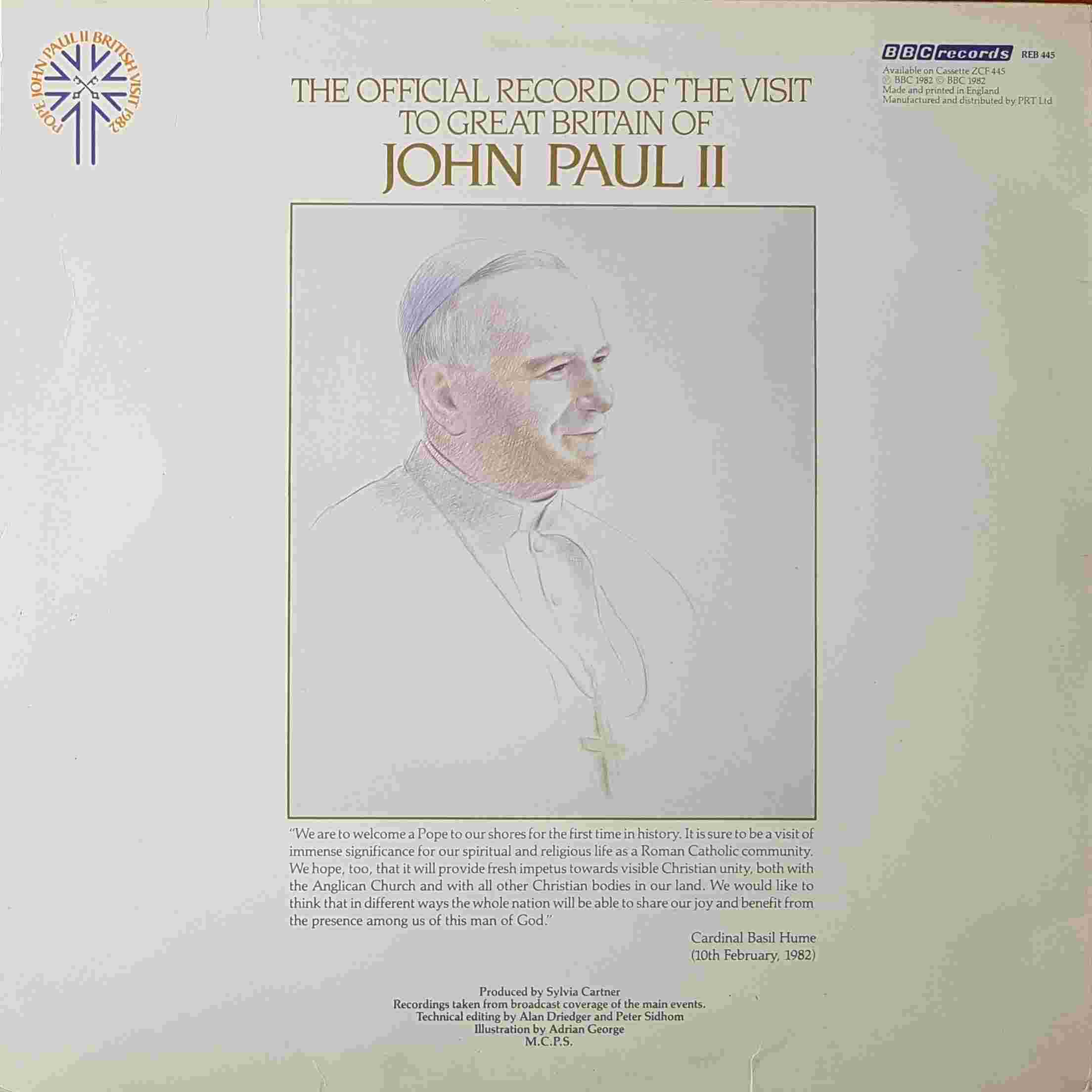 Picture of REB 445 John Paul II, the pilgrim pope by artist Various from the BBC records and Tapes library